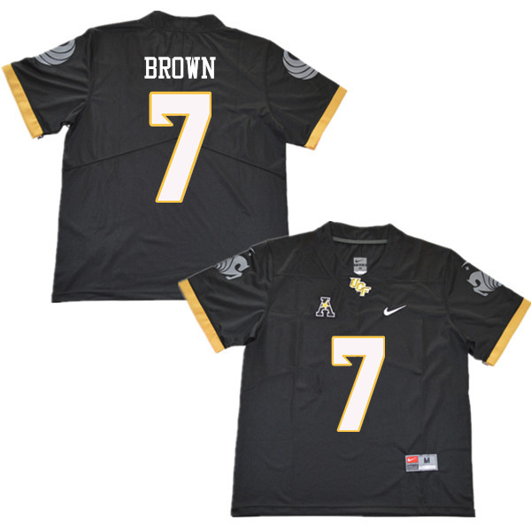 Men #7 Davonte Brown UCF Knights College Football Jerseys Sale-Black - Click Image to Close